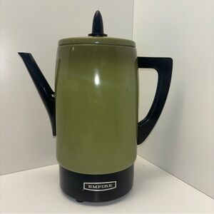Empire vintage electric percolator in avocado green